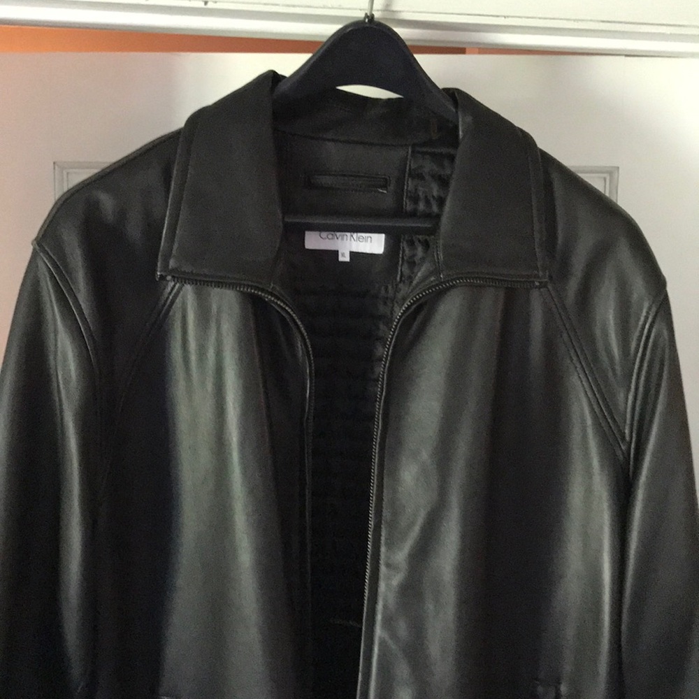 Calvin Klein Leather Jacket XL